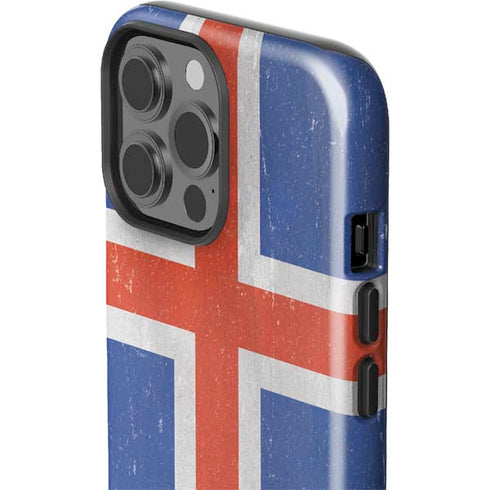 Iceland Flag Distressed iPhone 15 Pro Max Impact Case